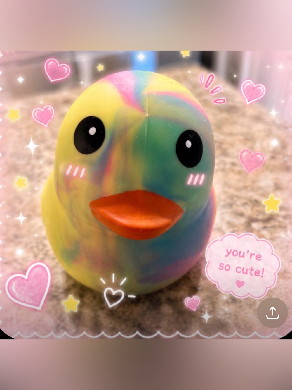 Colorful Tie-Dye Rubber Duck Bath Toy